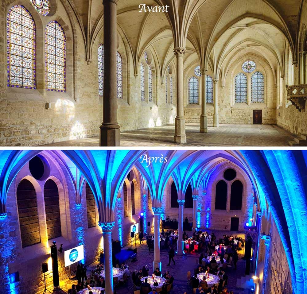 Eclairages à leds mariage Eclairages d'une salle avant et après avoir mis les leds dj mariage Toulouse